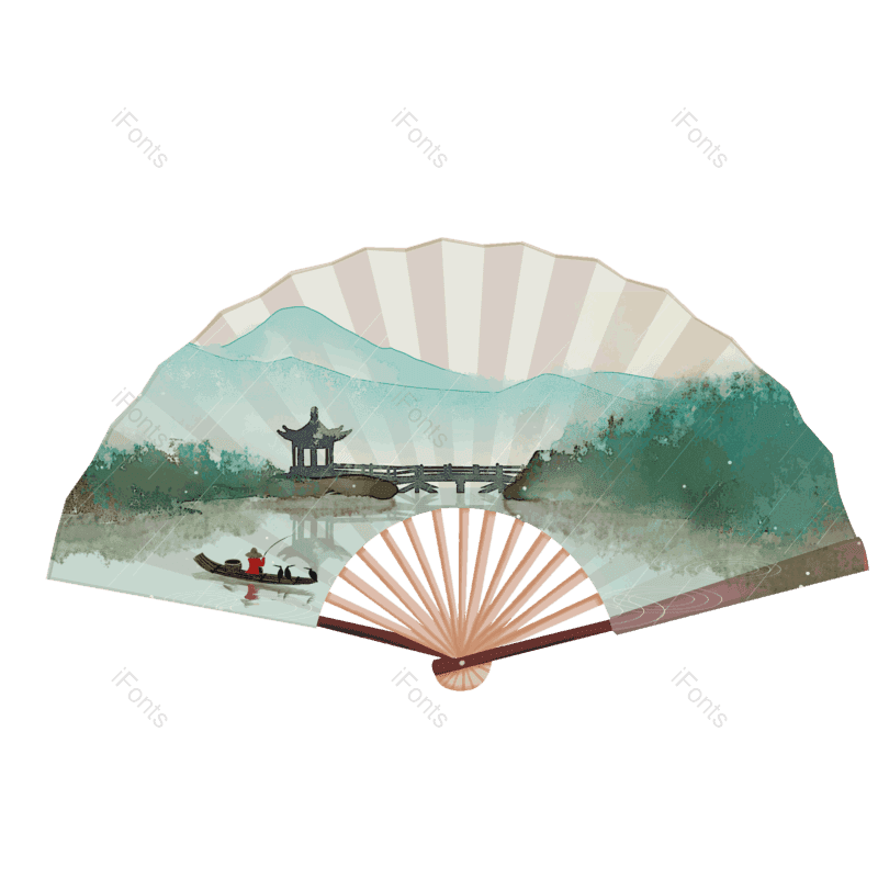 中国风图片,中国元素,扇子PNG,免抠素材